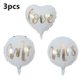 18inch Round White Gold Glitter Print Mr&Mrs LOVE foil Balloons bride to be marriage Wedding Valentine's Day Air Globos Supplies