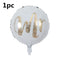18inch Round White Gold Glitter Print Mr&Mrs LOVE foil Balloons bride to be marriage Wedding Valentine's Day Air Globos Supplies