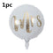 18inch Round White Gold Glitter Print Mr&Mrs LOVE foil Balloons bride to be marriage Wedding Valentine's Day Air Globos Supplies