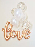 18inch Round White Gold Glitter Print Mr&Mrs LOVE foil Balloons bride to be marriage Wedding Valentine's Day Air Globos Supplies