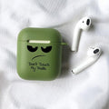 Silicone Case for Apple Airpods 1 2 Cases Cover Slogan Simple Text Dont touch airpods Earphone Cover for Airpods Pro capa Bags