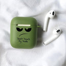 Silicone Case for Apple Airpods 1 2 Cases Cover Slogan Simple Text Dont touch airpods Earphone Cover for Airpods Pro capa Bags