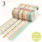 10 Pcs/Set Gold Foil Washi Tape Cute Heart Masking Tape Decorative Adhesive Tape Sticker Scrapbooking DIY  Stationery