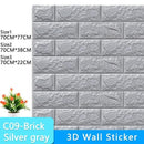 3D Wallpaper DIY Brick stone pattern Self-Adhesive Waterproof Wall Stickers 70cm*77cm floral prints 3D Wall Sticker for home