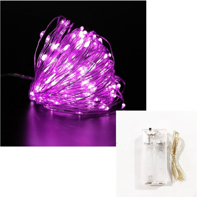 1m/2m/3m/10m Copper Wire Battery Box Garland LED Wedding Decoration for Home Decoration Fairy  for Party Decoration String Light
