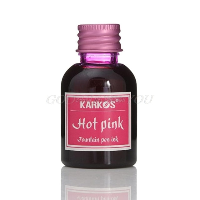 1 Bottle Pure Colorful 30ml Fountain Pen Ink Refilling Inks Stationery School Drop Shipping