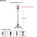 Dimmable LED Ring Light with Tripods Stand Phone Holder Desk USB Selfie Light Ring Lamp Ringlight for Makeup Youtube TikTok Vlog
