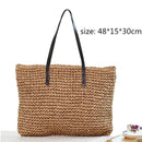 Round Straw Beach Bag Vintage Handmade Woven Shoulder Bag Raffia circle Rattan bags Bohemian Summer Vacation Casual Bags
