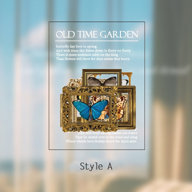 Mr.paper 40 Pcs 6 Designs Butterfly Deco Diary Sticker Scrapbooking Planner Decorative Label Stationery Decal Scooter Stationery