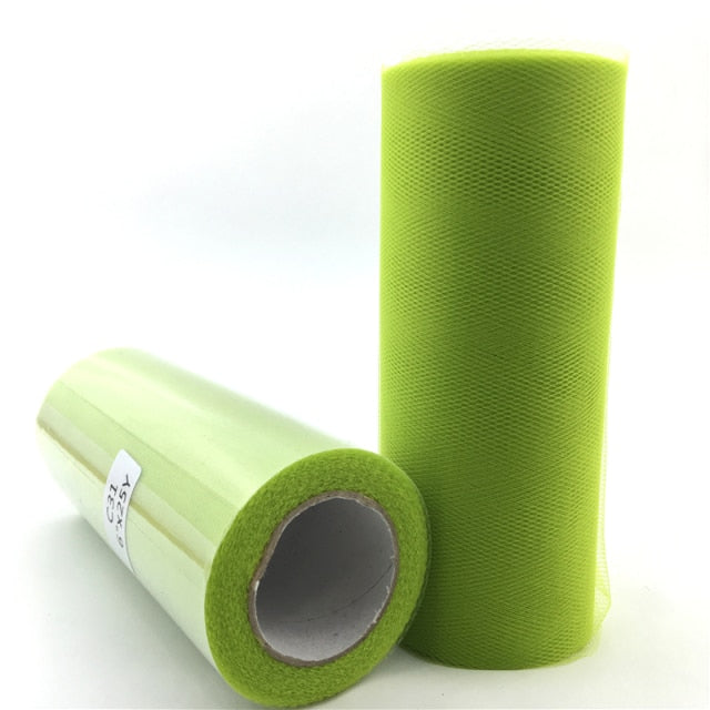 White Tulle Roll Spool 25 Yards 15cm Organza Roll Tulle Fabric Tutu Skirt Girl Baby Shower Decorations Wedding Party Supplies