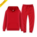 winter hoodies suits men fashion Fleece red hoodie black Brand pants Casual Jogger suit tracksuit sweatshirt woman pullover