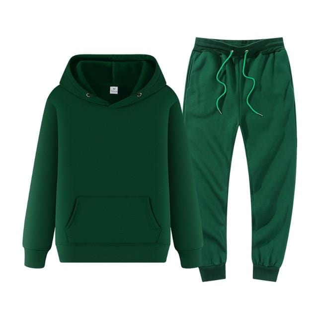 winter hoodies suits men fashion Fleece red hoodie black Brand pants Casual Jogger suit tracksuit sweatshirt woman pullover