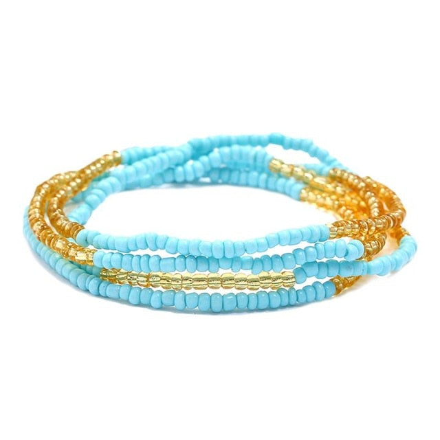 1pc Fashion Bohemian Style Waist Chain Creative Beads Decor Waist Jewelry Belly Chain For Women Girls Jewelry Accessories