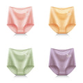 4pcs/lot Sexy Women Panties Ice Silk Briefs Seamless Underwear High Waist Pants Comfort Lingerie Female Underpants Thongs