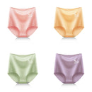 4pcs/lot Sexy Women Panties Ice Silk Briefs Seamless Underwear High Waist Pants Comfort Lingerie Female Underpants Thongs