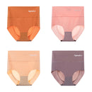 4pcs/lot Sexy Women Panties Ice Silk Briefs Seamless Underwear High Waist Pants Comfort Lingerie Female Underpants Thongs