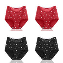 4pcs/lot Sexy Women Panties Ice Silk Briefs Seamless Underwear High Waist Pants Comfort Lingerie Female Underpants Thongs
