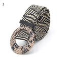 Vintage Boho Braided Waist Belt Summer Solid Female Belt Round Wooden Smooth Buckle Fake Straw Wide Belts For Women Hot Sale