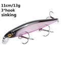 Minnow Fishing Lure 11cm 7.5cm sinking Wobblers Pesca Artificial Hard Bait 3 Hook Crankbait Bass carp Lures Fishing Tackle