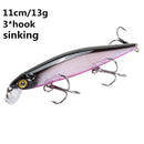 Minnow Fishing Lure 11cm 7.5cm sinking Wobblers Pesca Artificial Hard Bait 3 Hook Crankbait Bass carp Lures Fishing Tackle
