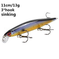 Minnow Fishing Lure 11cm 7.5cm sinking Wobblers Pesca Artificial Hard Bait 3 Hook Crankbait Bass carp Lures Fishing Tackle