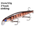 Minnow Fishing Lure 11cm 7.5cm sinking Wobblers Pesca Artificial Hard Bait 3 Hook Crankbait Bass carp Lures Fishing Tackle