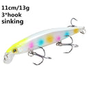 Minnow Fishing Lure 11cm 7.5cm sinking Wobblers Pesca Artificial Hard Bait 3 Hook Crankbait Bass carp Lures Fishing Tackle