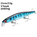 Minnow Fishing Lure 11cm 7.5cm sinking Wobblers Pesca Artificial Hard Bait 3 Hook Crankbait Bass carp Lures Fishing Tackle