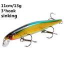 Minnow Fishing Lure 11cm 7.5cm sinking Wobblers Pesca Artificial Hard Bait 3 Hook Crankbait Bass carp Lures Fishing Tackle