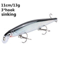 Minnow Fishing Lure 11cm 7.5cm sinking Wobblers Pesca Artificial Hard Bait 3 Hook Crankbait Bass carp Lures Fishing Tackle