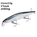 Minnow Fishing Lure 11cm 7.5cm sinking Wobblers Pesca Artificial Hard Bait 3 Hook Crankbait Bass carp Lures Fishing Tackle