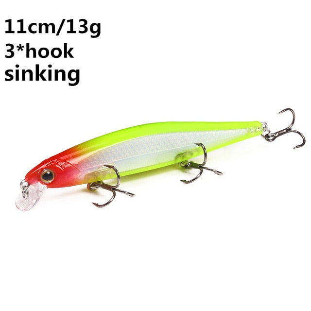 Minnow Fishing Lure 11cm 7.5cm sinking Wobblers Pesca Artificial Hard Bait 3 Hook Crankbait Bass carp Lures Fishing Tackle