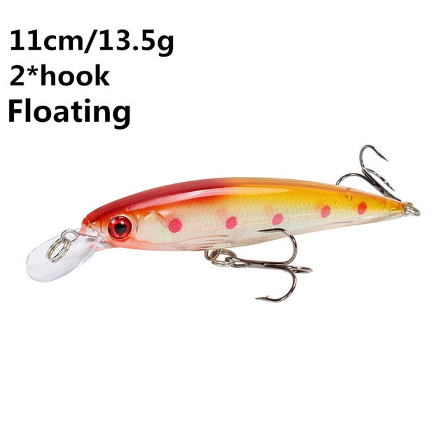 Minnow Fishing Lure 11cm 7.5cm sinking Wobblers Pesca Artificial Hard Bait 3 Hook Crankbait Bass carp Lures Fishing Tackle