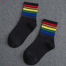 New Hot Fashion Spring Autumn Men Socks Dollar Symbol Printed Comfortable Breathable Absorb Sweat Anti-slip Man Middle Long Sock