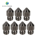 KeePang MK7 MK8 Nozzle Super Hard Steel Mold Steel Corrosion-Resistant Extruder Threaded 1.75mm 3D Printer Nozzle for Ender3 Pro