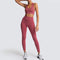 Yoga Sets Women's 2 Piece Set Leggings + Elastic Sports Bras Woman Gym Clothing Fitness Sportswear Workout Seamless Sports Suits