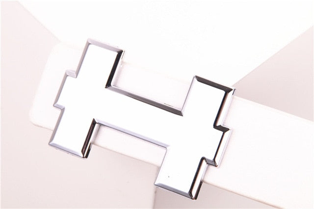 Luxury Designer H Brand Designer Belts Men High Quality Male PU Leather Women Belt Buckle Strap for Jeans Black size 105cm