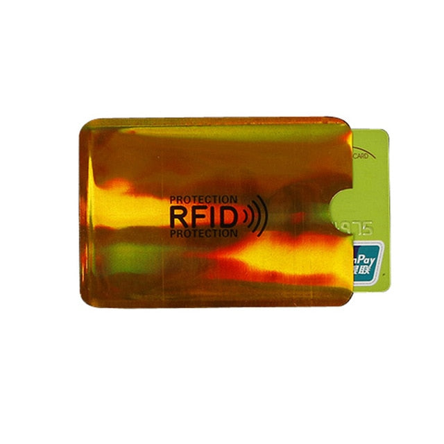 7Pcs Anti Rfid Wallet Blocking Reader Lock Bank Card Holder Id Bank Card Case Protection Metal Credit NFC Holder Aluminium