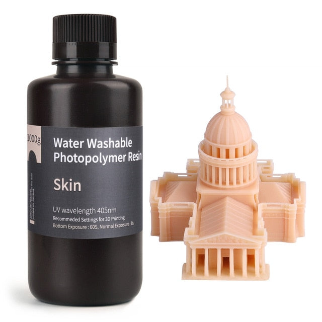 ELEGOO Water Washable 3D Printer Resin LCD UV-Curing Resin 405nm Standard Photopolymer Resin for LCD 3D Printing 1000ml 8 Colors