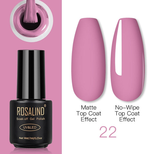 ROSALIND Gel Nail Polish Lamp All For Nails Art Manicure With Matt Base Top Coat Semi Permanant Gellak Nail Gel Polish Varnishes