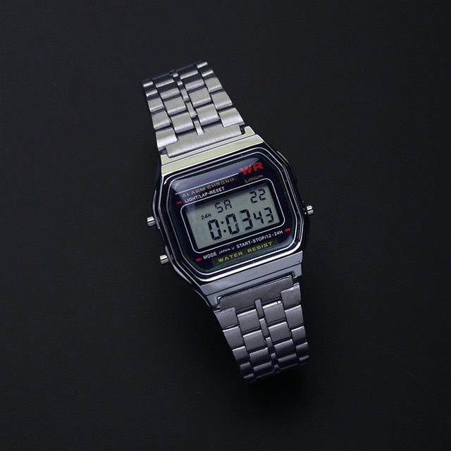 LED Metal Shock Sports Men Watches Women Electronic Digital Display Retro Style Clock Men's Relogio Masculin Reloj Hombre homme
