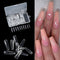 100pcs/box Full Cover Fake Nail Artificial Press on Long Ballerina Clear/Natural/white False Coffin Nails Art Tips Manicure Tool