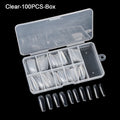 100pcs/box Full Cover Fake Nail Artificial Press on Long Ballerina Clear/Natural/white False Coffin Nails Art Tips Manicure Tool