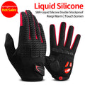 ROCKBROS Windproof Cycling Gloves Bicycle Touch Screen Riding MTB Bike Glove Thermal Warm Motorcycle Winter Autumn Bike Clothing