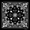 New Design Fashion Hip Hop 100% Cotton Skull Bandana Square Scarf Black Paisley Bicycle Headband For Women/Men/Boys/Girls