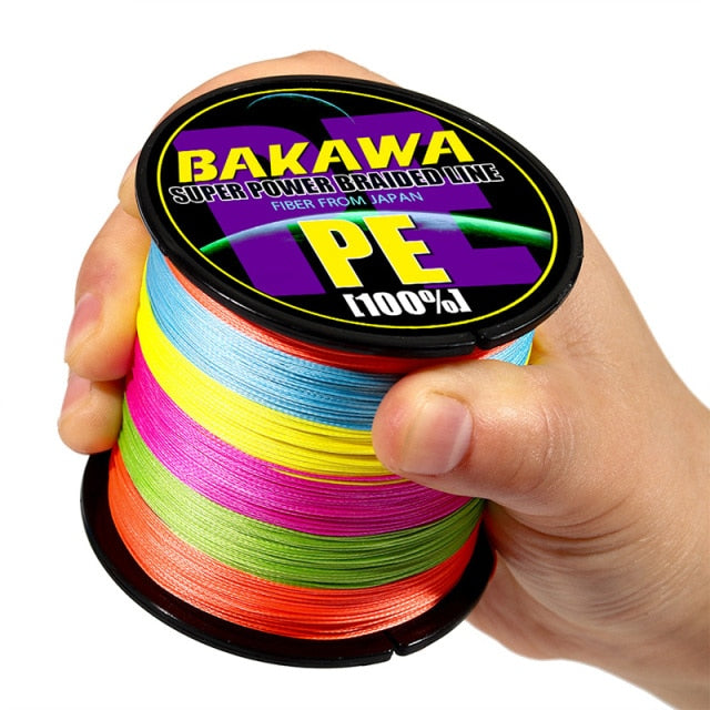 BAKAWA  4 Braided Fishing Line   Length:300m/330yds  Diameter:0.2mm-0.42mm,size:10-85lb Japan PE braided line  Floating Line
