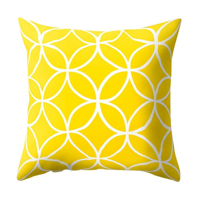 New Style Geometric Yellow Pillowcase Decorative Cushion For Sofa DIY Printed Pillow Chair Car Cushion Christmas Home Decoration
