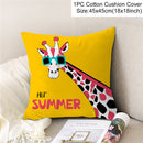 New Style Geometric Yellow Pillowcase Decorative Cushion For Sofa DIY Printed Pillow Chair Car Cushion Christmas Home Decoration