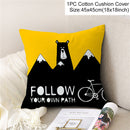 New Style Geometric Yellow Pillowcase Decorative Cushion For Sofa DIY Printed Pillow Chair Car Cushion Christmas Home Decoration
