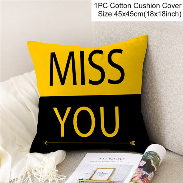 New Style Geometric Yellow Pillowcase Decorative Cushion For Sofa DIY Printed Pillow Chair Car Cushion Christmas Home Decoration